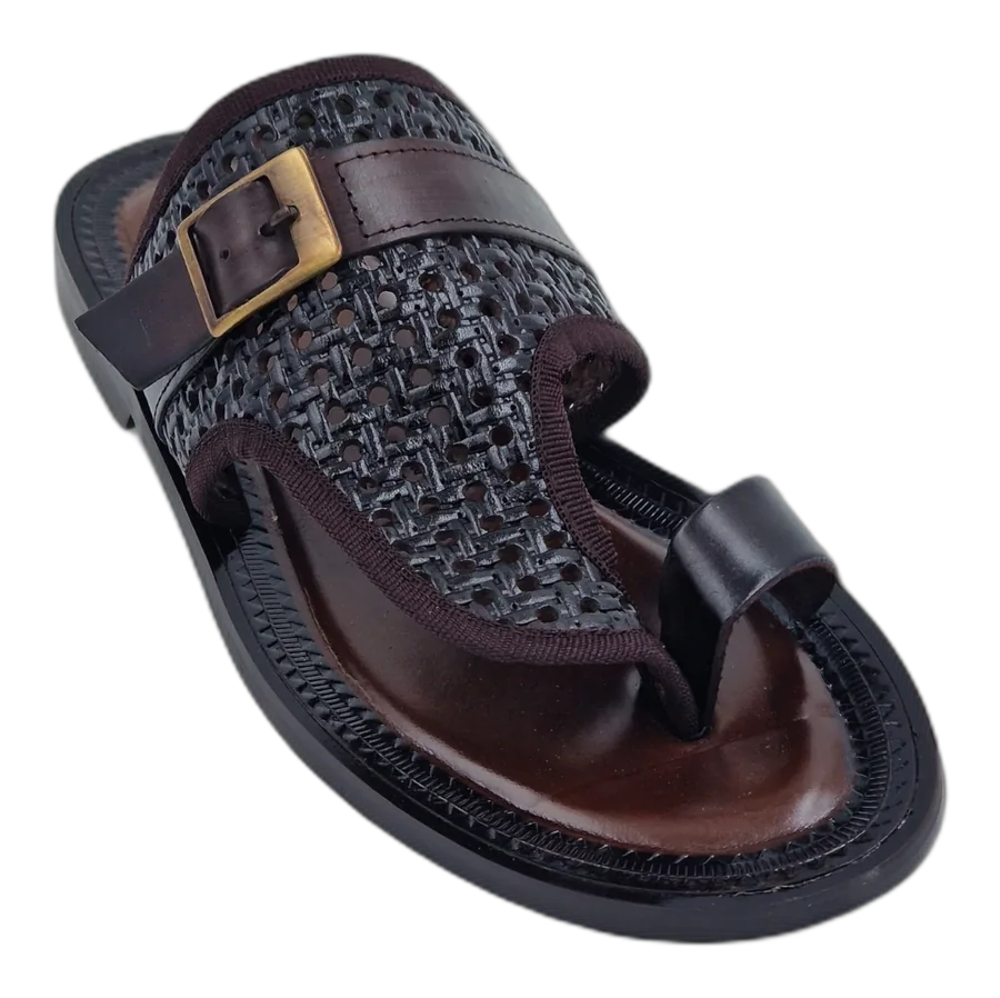 Dark Brown Ebony Weave Slipper