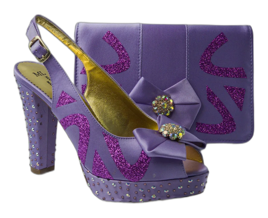 Lilac Glitter Bedazzled Set