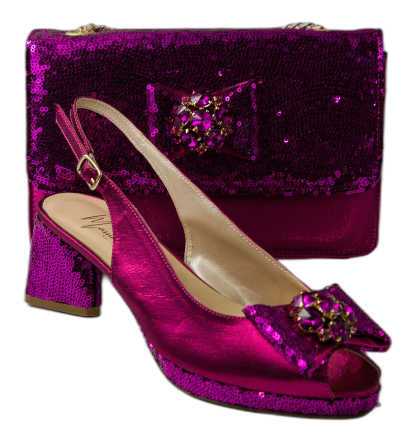 Magenta Sequined Set