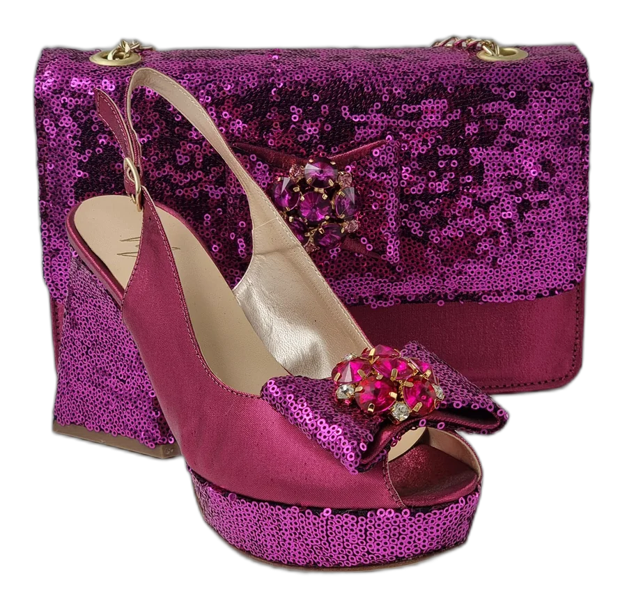 Magenta Sequined Set