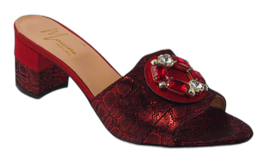 Massimo Red Jewel Slippers