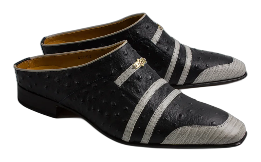 Navy/Grey Ostrich Half