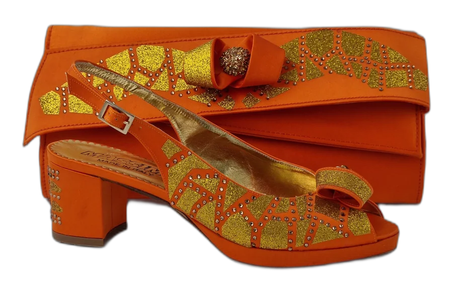 Orange Glitter Low