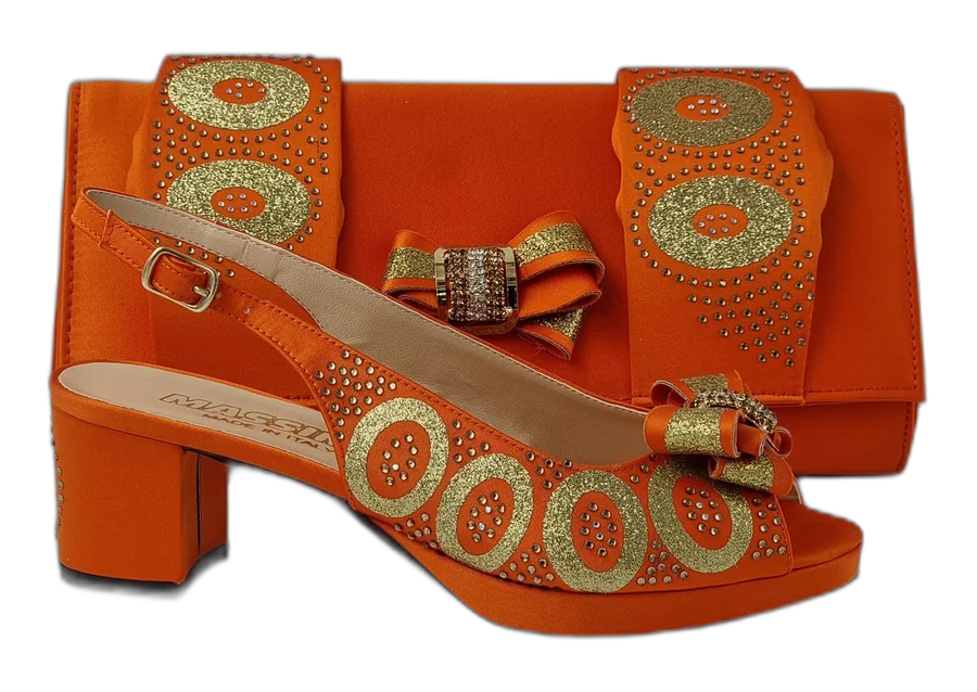 Orange Glitter Low