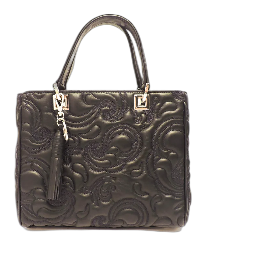 Double Handle Small Tote Bag With Detachable Shoulder Strap.
