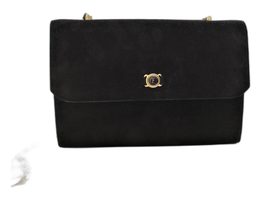 Gold Chain Suede Leather Shoulder Bag