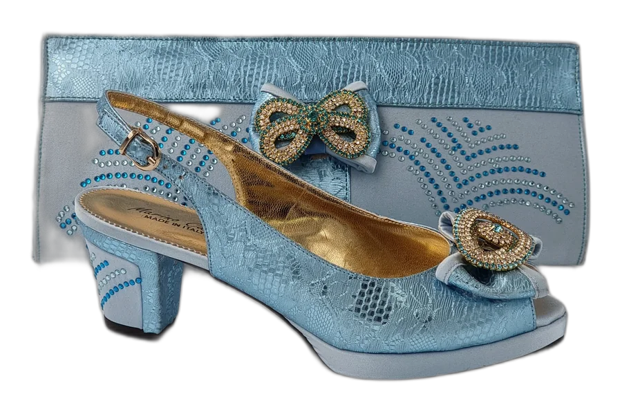 Powder Blue 'Printed' Set