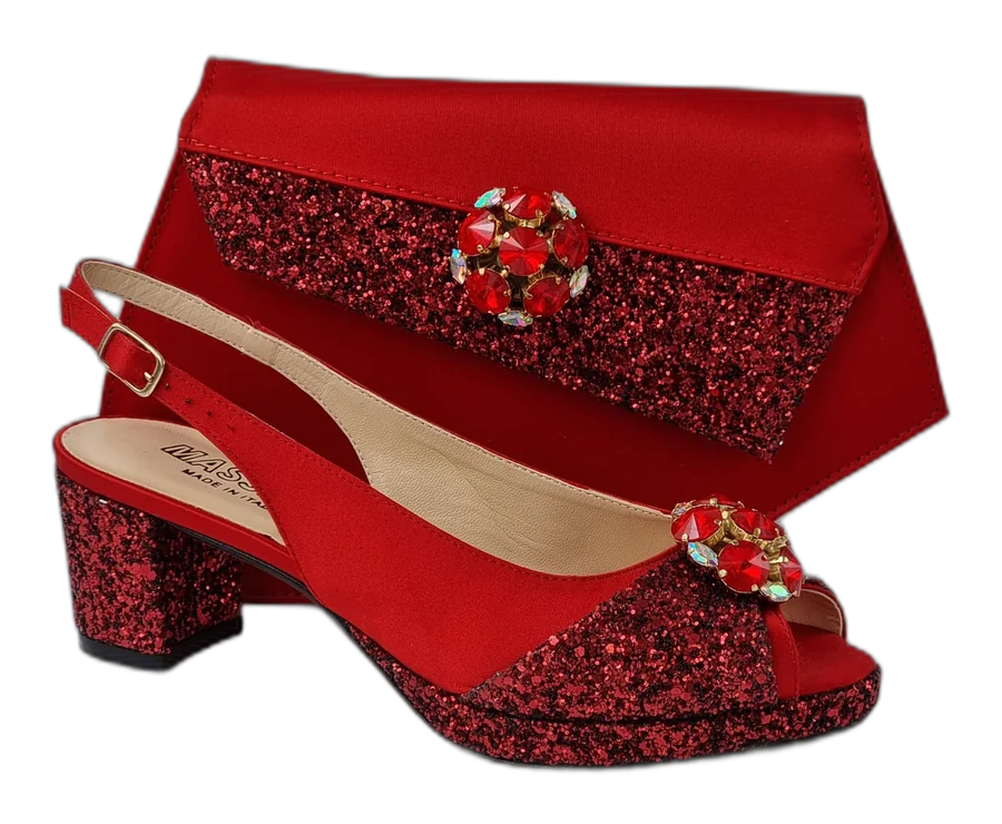 Red Glitter Low