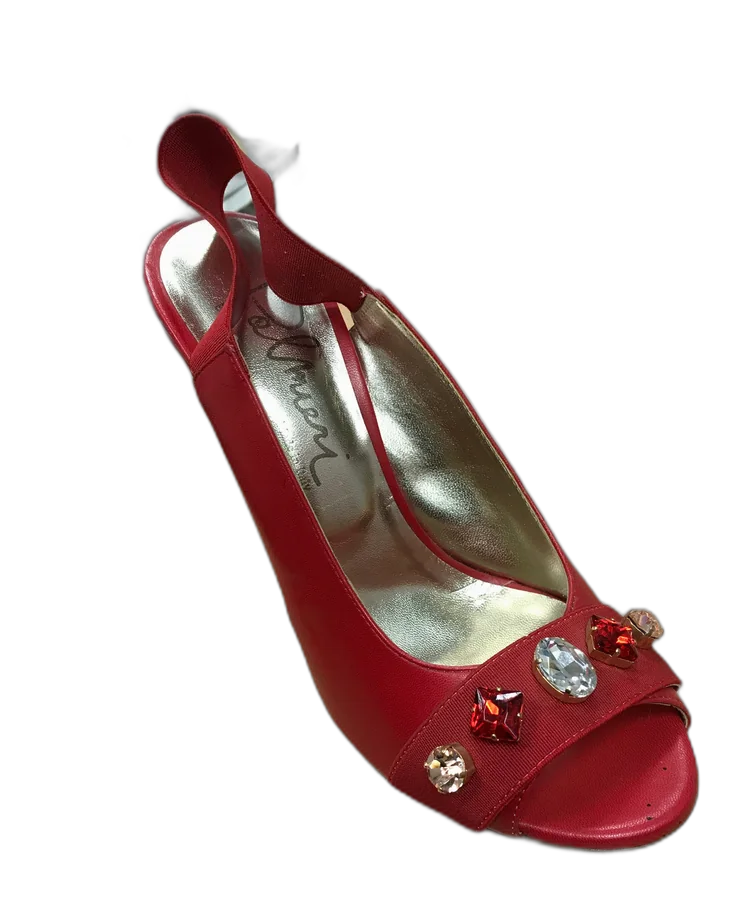 Red Leather Shapes Set