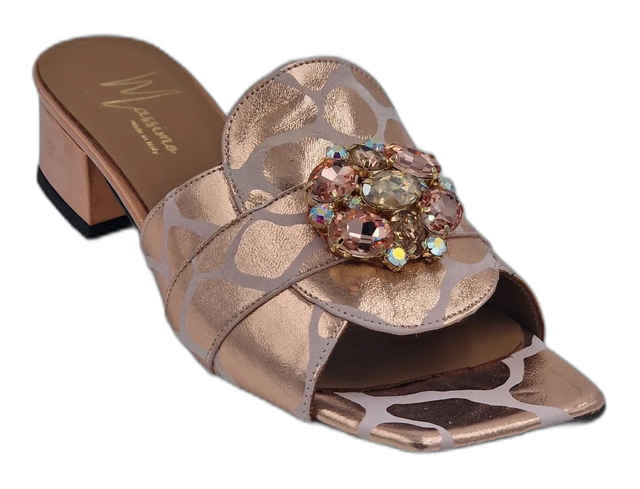 Rose Gold Webbed Slippers