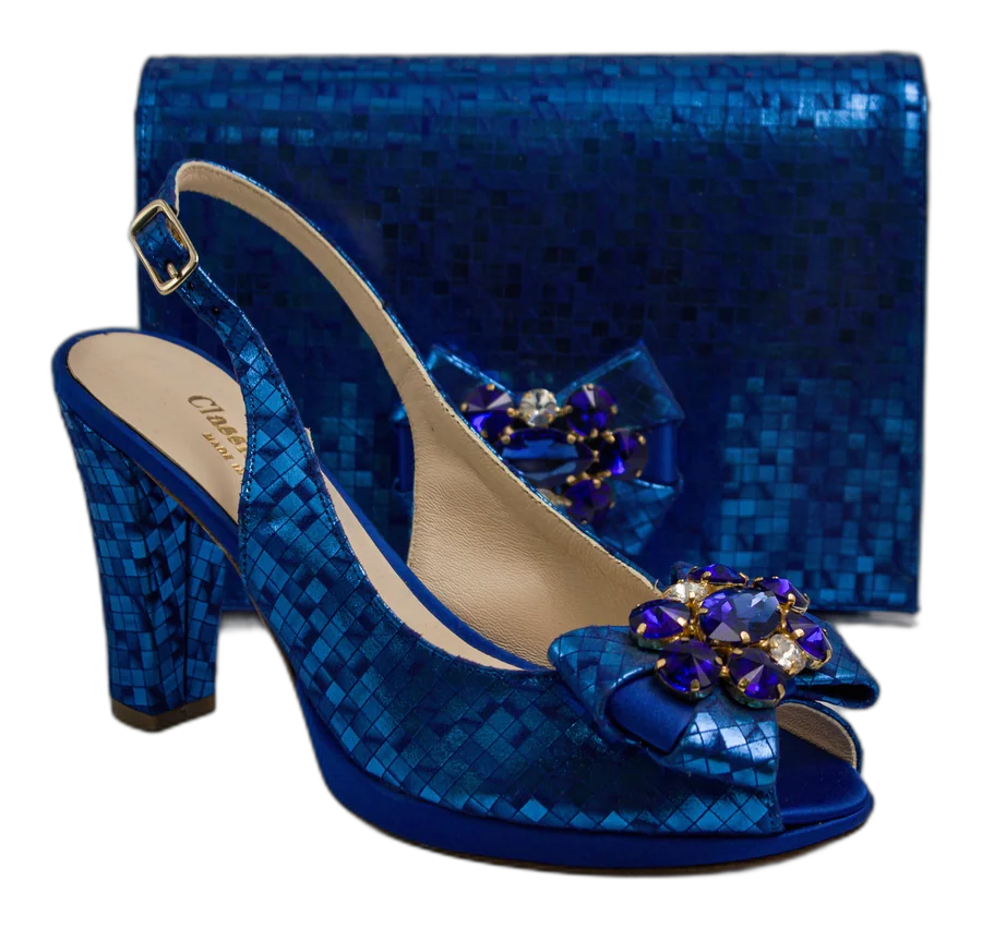 Royal Blue Checkered High Set