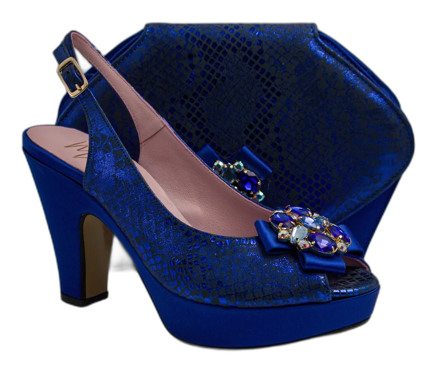 Royal Blue Scaled Wedge Set