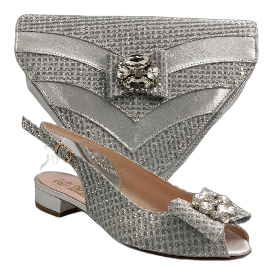Silver Glitter Patterned Mama Set
