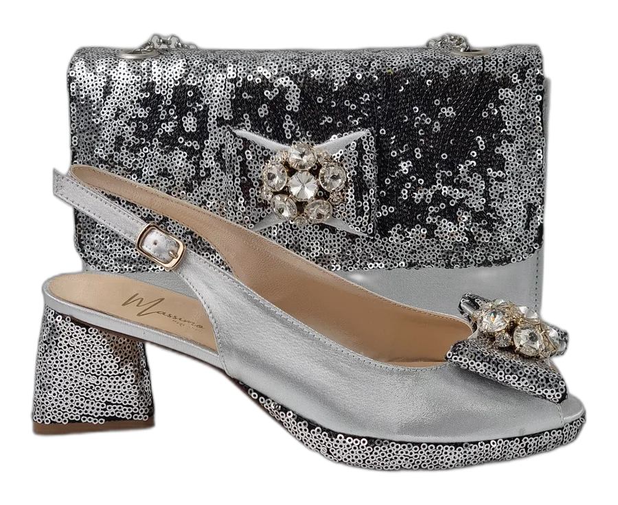 Silver Sequined Set