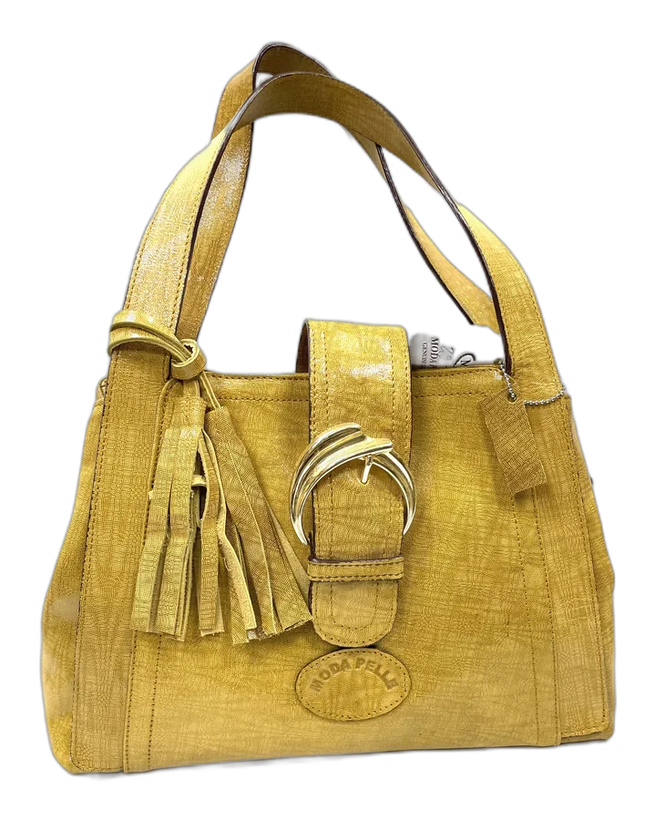Mustard Leather Shoulder Bag