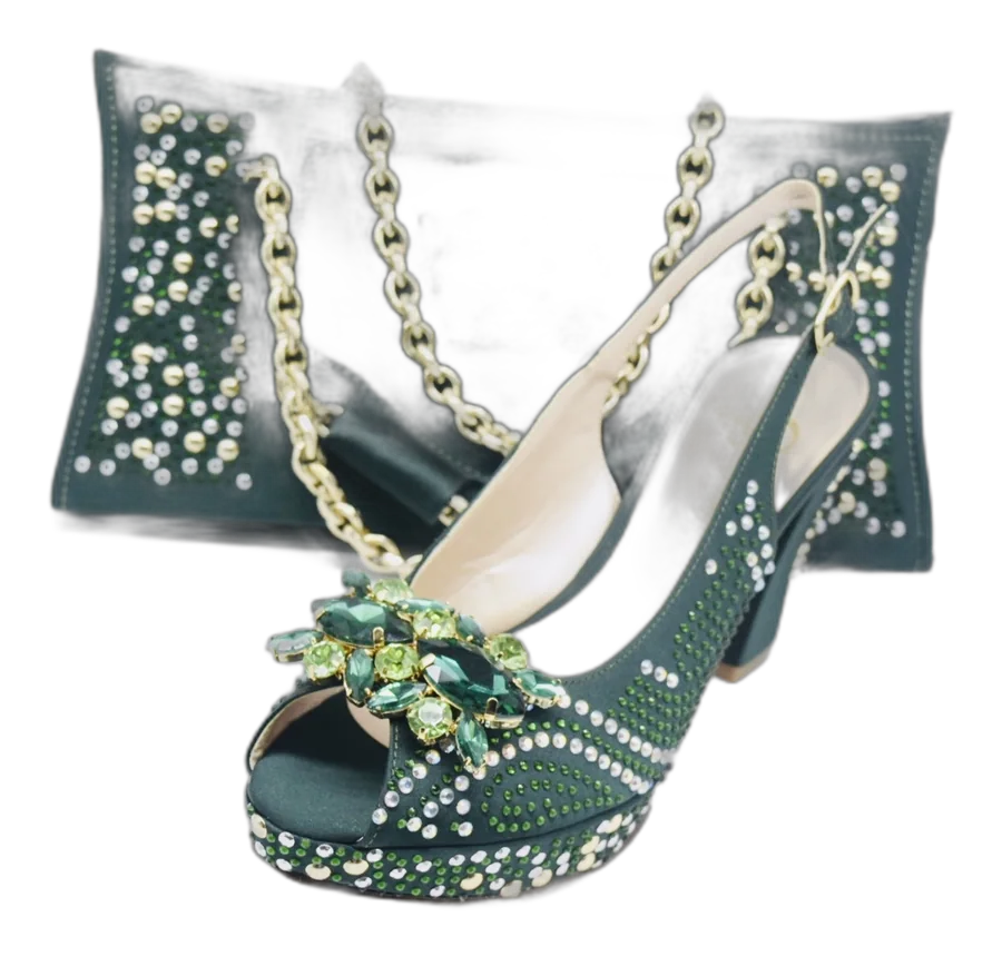 Green Crystal Platform & Clutch Set
