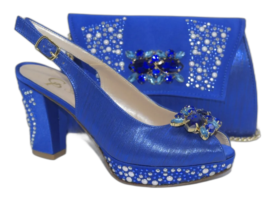 Blue Crystal Platform & Clutch Set