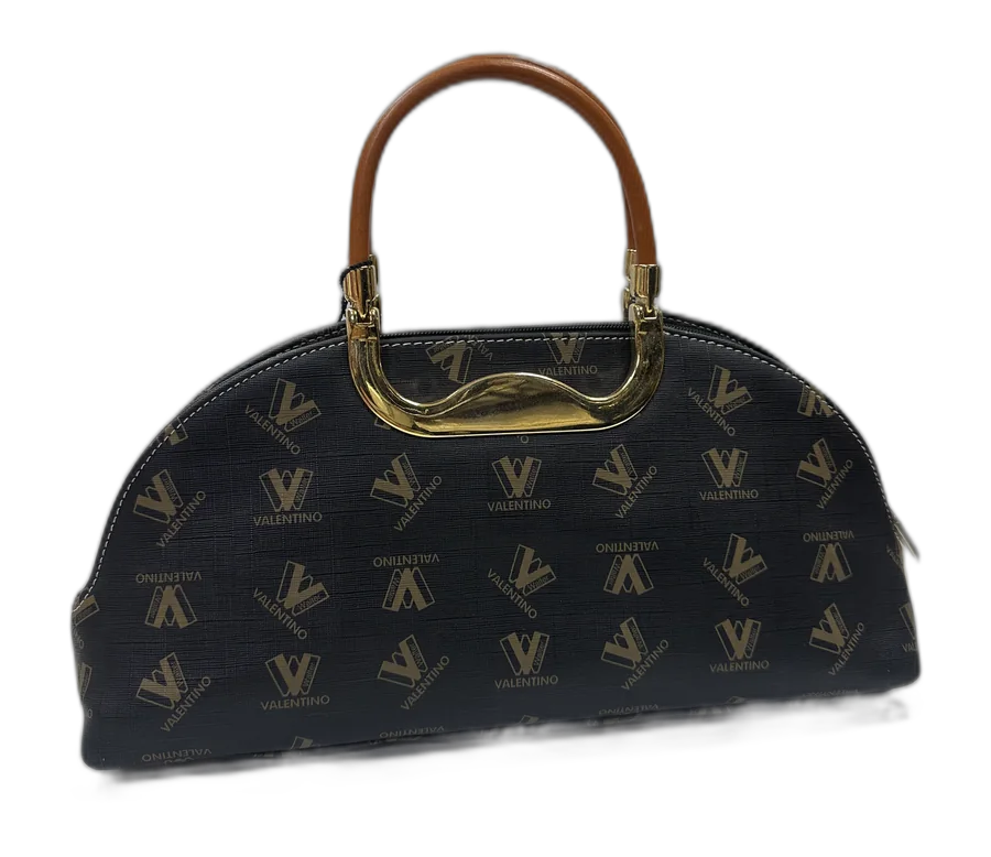 Black Logo Dome Handbag