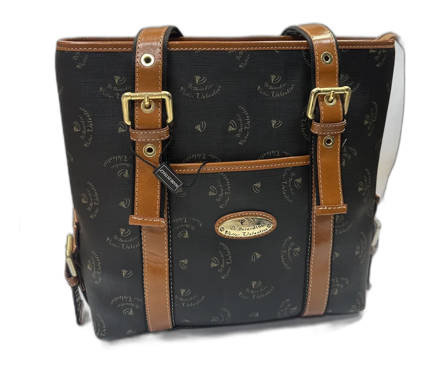 Brown Monogram Vertical Tote